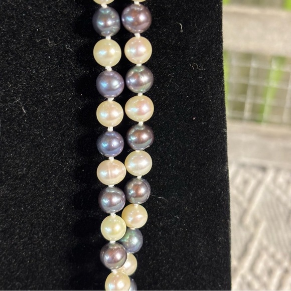 Genuine Natural 6-7mm Multi-color Freshwater Pearl Necklace 72 Circumference. - Picture 4 of 6